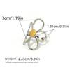 Stainless Steel Hollow Daisy Flower Rings for Women Simple Gold Copper Color Open Ring Anti Allergic Rust Proof Stylish Zircon