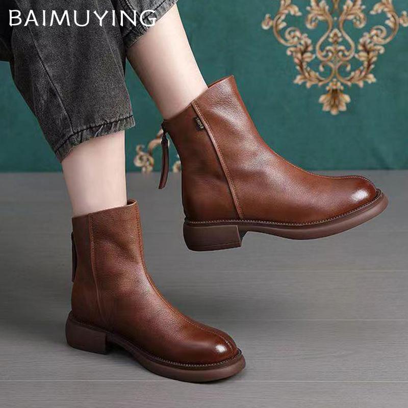 Женские ботильоны на плоской подошве из кожи, дизайнерская обувь в стиле ретро, тренд 2025 года, зимняя новая брендовая классика, готические гладиаторы, мотоциклетные ботинки Mujer