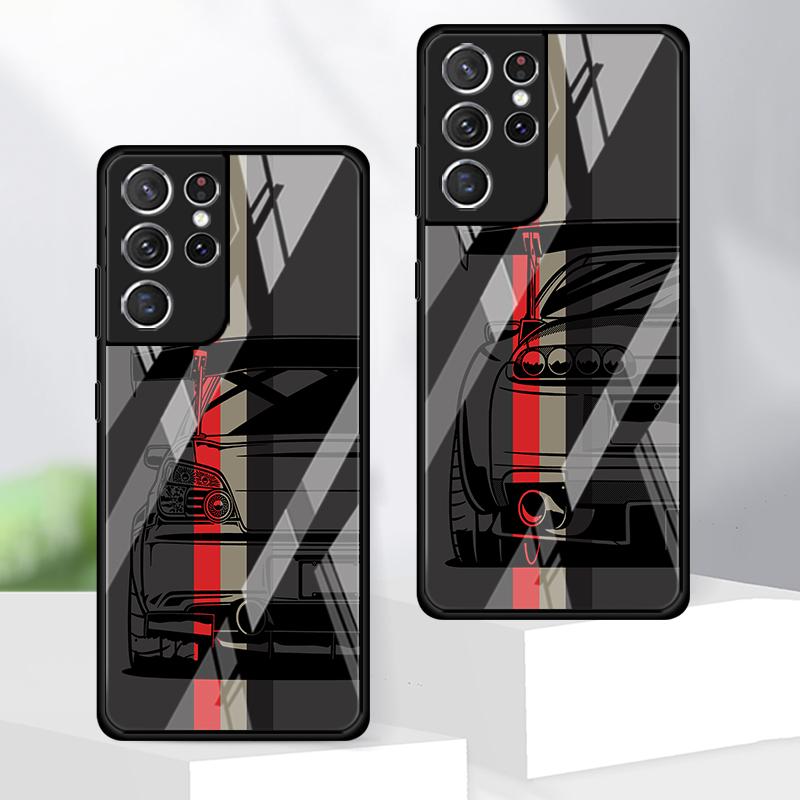 Чехол для телефона для Samsung Galaxy S25 S24 Ultra Note 10 20 8 9 S8 S20 FE S10 S23 Plus S22 S9 S21 Японский дрифт-кар