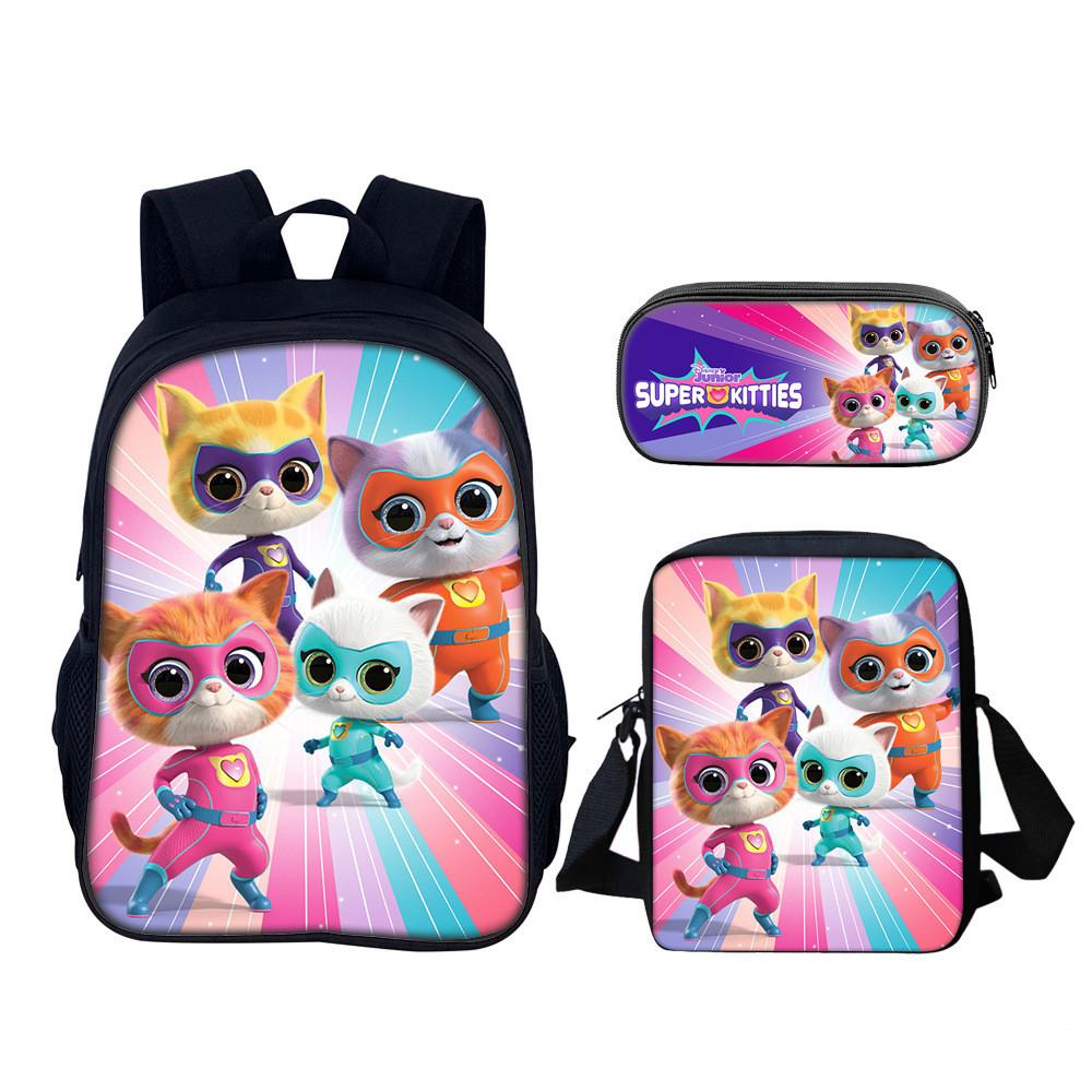 Школьный рюкзак Superkitties с набором, из нейлонового материала, для учеников начальной школы