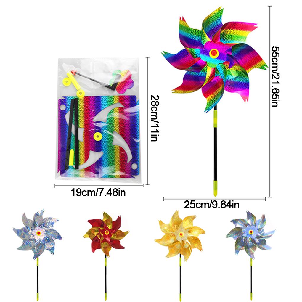 10 шт./лот Светоотражающая ветряная мельница Садовый отпугиватель птиц Отпугивает птиц светом и ветром Отпугиватель птиц для двора