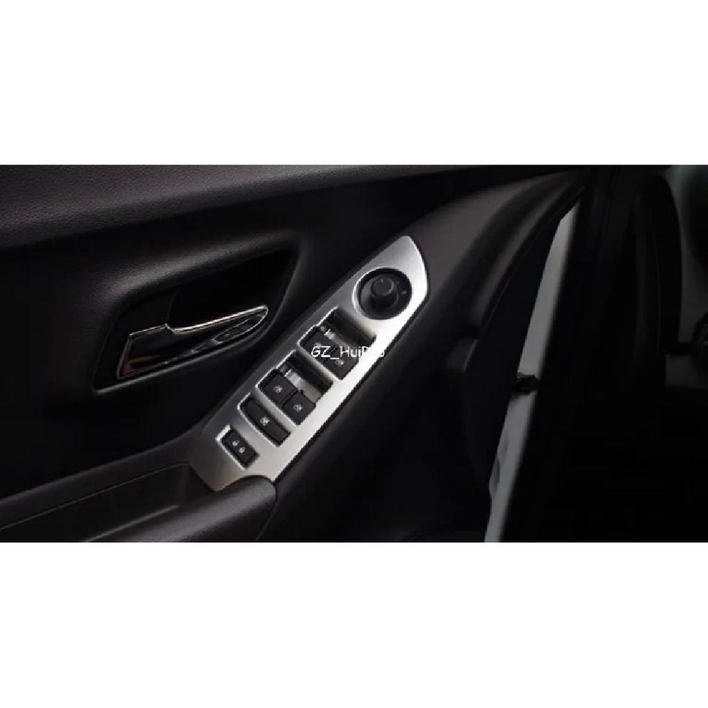 For Chevrolet Trax 2013 2014 2015 ABS Chrome Interior Door Button Switch Panel Cover 4pcs