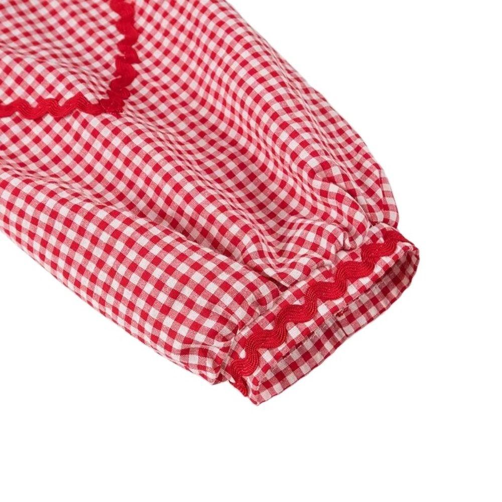 Блузка с оборками в клетку и бантом на шнуровке в полоску, свободная, шикарная, без рукавов, блузка-фонарик, топы весна/лето