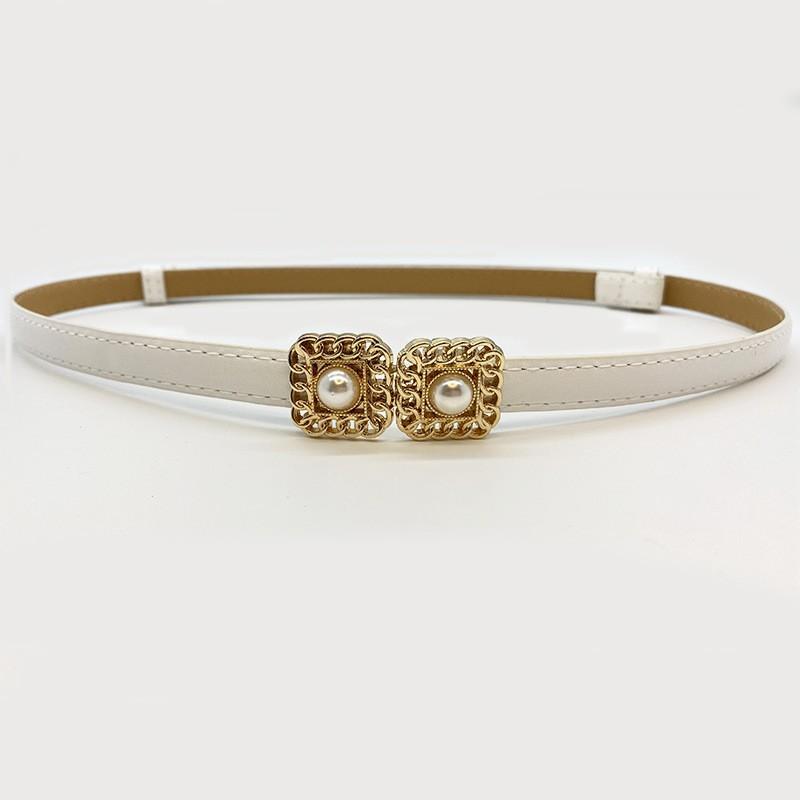 Декоративный пояс-юбка для женщин, модный повседневный, с жемчужной пряжкой, из искусственной кожи, регулируемый пояс-пояс для женщин