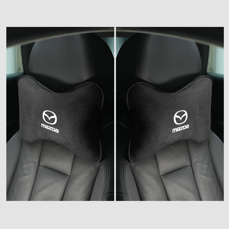 Suede Car Seat Neck Pillow Headrest Head Rest Relax Protector For Mazda 2 3 5 6 BL BM GJ CX4 CX5 CX-5 CX8 KE KF CX7 CX9 MX5 CX30