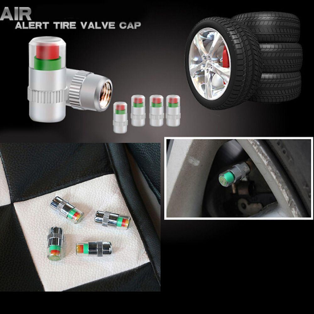 Warning Universal Visiable Air Alert Car Air Pressure Valve Tire Gauge Sensor Indicator Stem Caps
