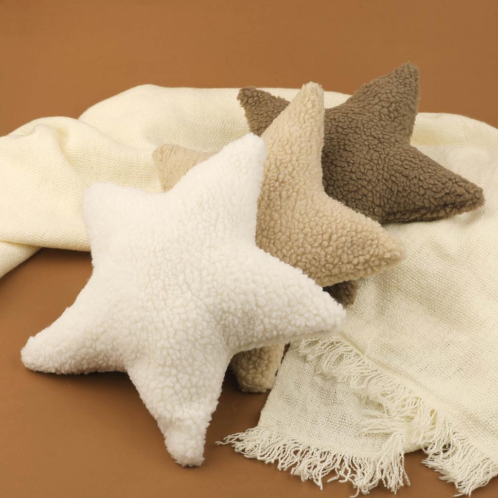 Твердая плюшевая детская подушка в форме звезды, реквизит для детской подушки, теплая плюшевая подушка для позирования, подушка для фотосъемки новорожденных