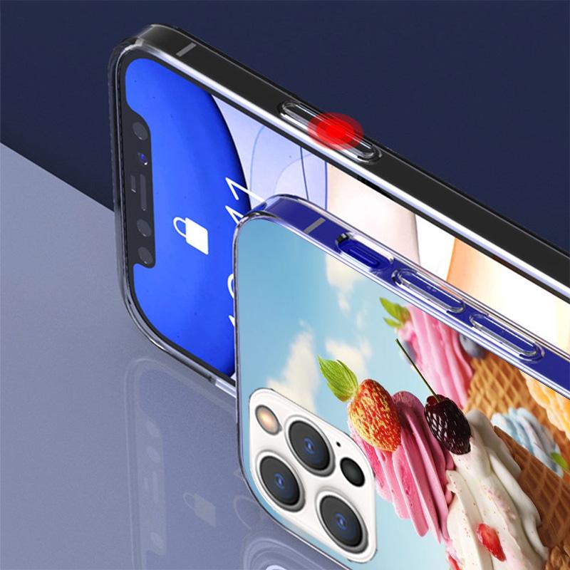 Чехол для телефона Macaron Ice Cream Cake Doughnut для iPhone 17 Air 16 Pro Max 16E 15 + 14 Plus 11 12 13 Mini 7 8 SE Подарочная печатная крышка F