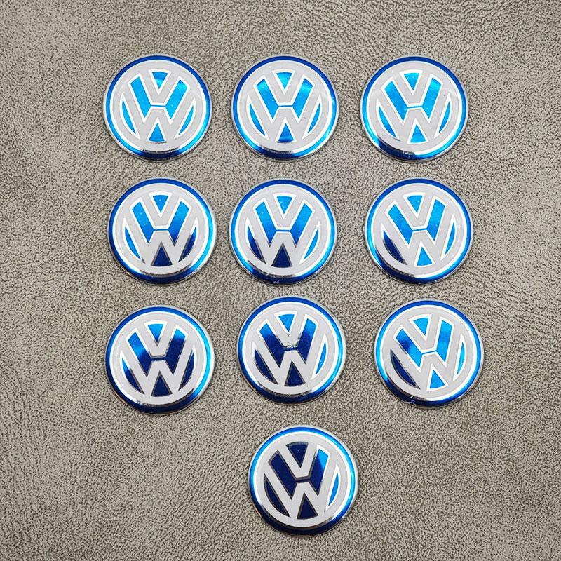 Для VW Volkswagen Jetta MK5 Golf 10 шт. 14 мм Значок автомобиля Наклейки на ключ Значок Аксессуары Для Volkswagen VW Touran Beetle Golf Passa
