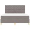 Box Spring Bed with Headboard Taupe 180 x 200 cm Fabric