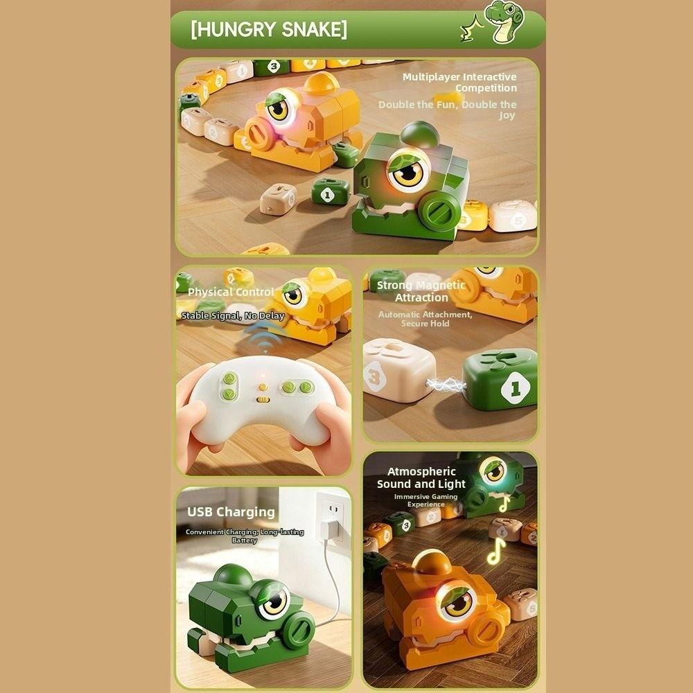 Interactive Battle RC Snake Car Toy Magnetic Greedy Snake Car Magnetic RC Car Duel Parent