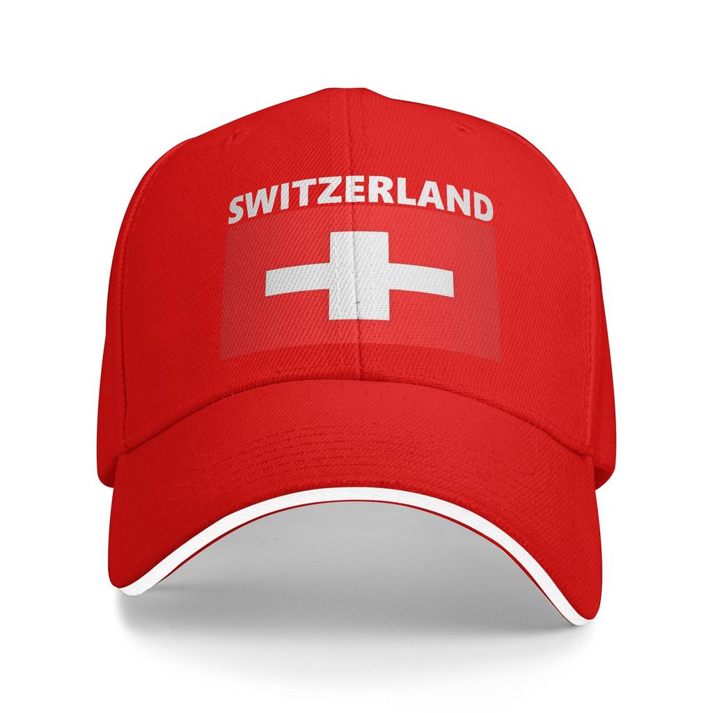 Switzerland Flag  Sun Baseball Cap  Summer Casual Trucker Hat For UnisexTeens Hunting Camping Baseball Caps