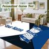 Crystal Velvet Square Rug Custom NameBIRMINGHAM CITY Pattern Non Slip Home Floor Decor Rug