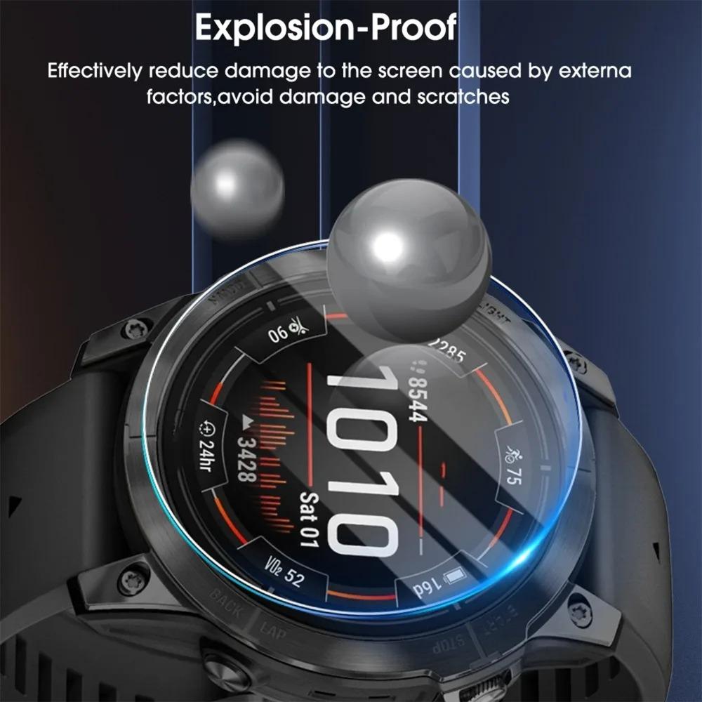 1-2 шт. Легко установить Закаленное стекло Для Garmin Fenix 8 43MM 47MM 51MM HD устойчивая к царапинам защитная пленка для экрана защитный чехол
