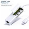 USB Ethernet-адаптер USB Type C к порту Rj45 Lan, гигабитная сетевая карта 100 Мбит/с, док-станция USB 2.0 для ПК, компьютера, ноутбука