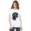 Disney Женская/женская хлопковая футболка бойфренда с силуэтом наизнанку