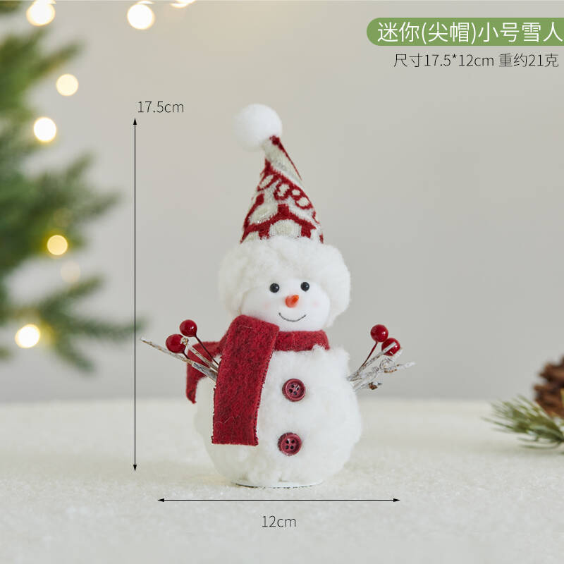 Foam Snowman Figures Standing Christmas Dolls in Two Hat Styles and Three Sizes Holiday Table