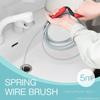 Yasuzumi Shoji Spring Wire Brush, 5 Meters, for Flush Pipe Cleaning, Toilets, Kitchen Drains, Bathrooms, and Gutters, Eliminates Clogs and Odors