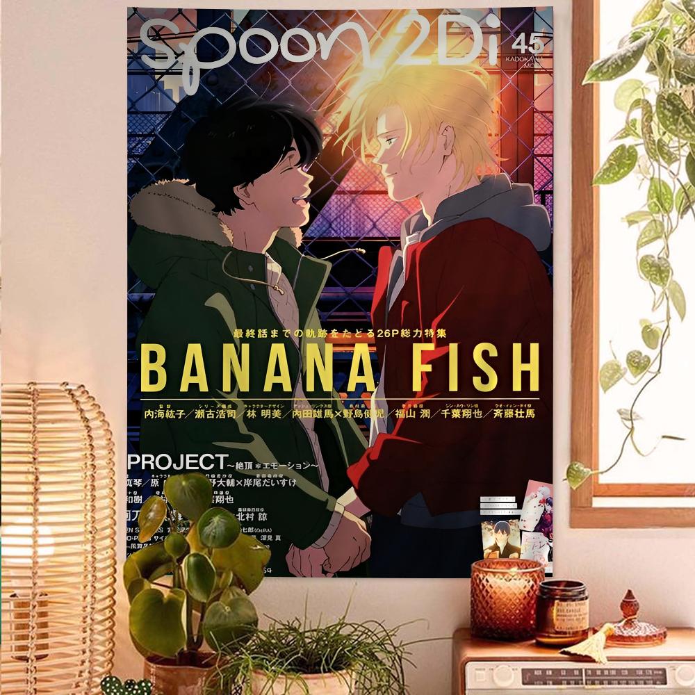 Banana Fish 2020 Супер Счастливое Место Фан-Мероприятие Настенный Гобелен BL Манга Эстетика Модный Декор Комнаты для Яой Аниме Фанатов