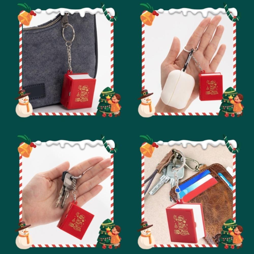 Пластиковые 3D мини-складные брелки-книжки 3D замок-коттедж держатель для ключей когнитивные инструменты