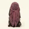 Lace Paisley Embroidery Bandana Square Scarf Elegant Breathable Silk Scarves Women Sunscreen Lightweight Shawl Headband 80*80CM