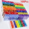100PCS/Set 6 Sided Dice 14mm D6 16 Transparent Optional Color Acrylic Rounded Edges Dice For Table Board Games Party DND