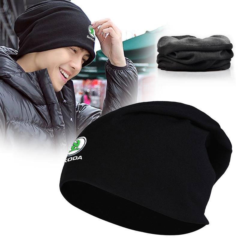 For Skoda S Kodiaq Octavia 2 3 Yeti Karoq Rapid Fabia TY24 VII A5 Car Logo Hat Thin Hat Autumn Spring Warm Cap Design Beanies Caps