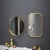 Wrought Iron Nordic Decorative Mirror Metal Chain Wall Hanging Mirror Home Decor