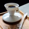 New Special-shaped Pure White Pointed Cup and Saucer Ceramic Bone China Cup Couple Creative Coffee Cup and Saucer Set