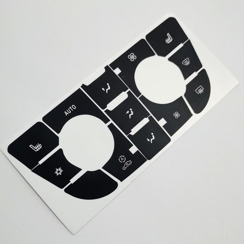 For Opel Astra J Air Conditioning Control Button Repair Sticker Pvc Adhesive Black Car Body Decal