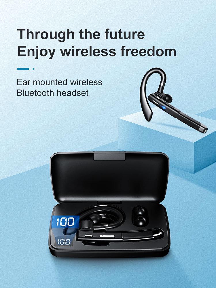 Беспроводная Bluetooth-гарнитура с креплением-крючком YYK-520 и функцией шумоподавления для занятий спортом и звонков