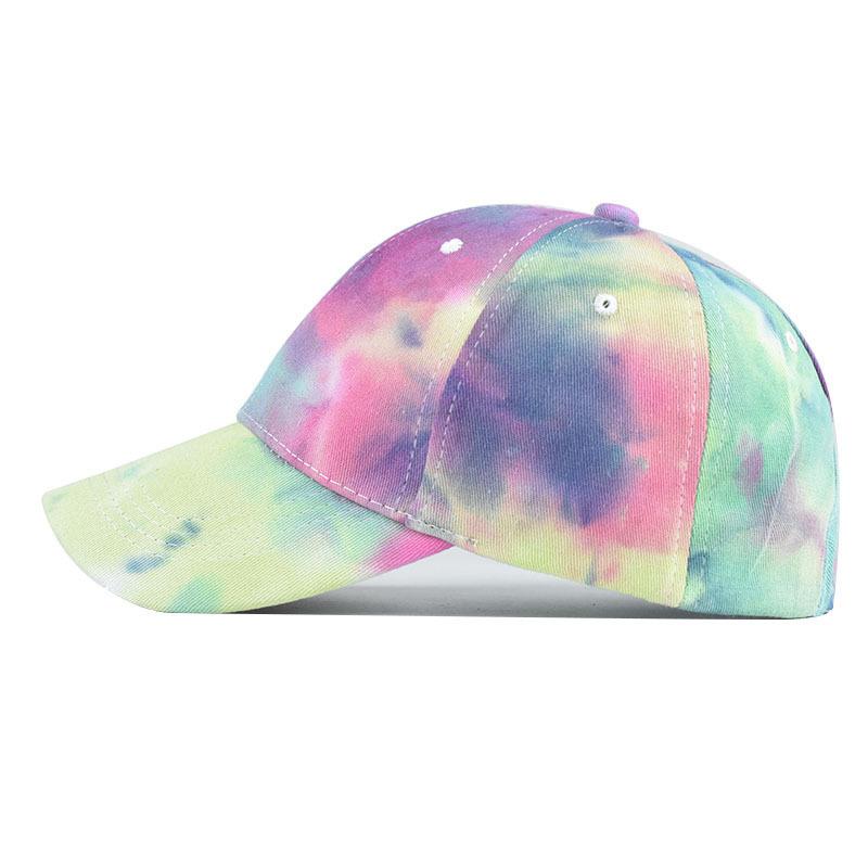 Внешнеторговая взрывная кепка с узором тай-дай из чистого хлопка для европейских и американских женщин, пустая шляпа-цилиндр, солнцезащитный козырек, хлопковая кепка с хвостиком, бейсболка