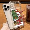 Чехол для iPhone 17 16 15 14 13 12 11 Pro Max 7 8 15 Plus X XR XS Max Дед Мороз Олень Снеговик Рождество Прозрачный Силиконовый Мягкий чехол