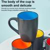 Керамическая кофейная кружка с красочной внутренней частью, легко моющаяся ручка, чашка для чая, 16 унций, матовая чашка для напитков, латте, капучино