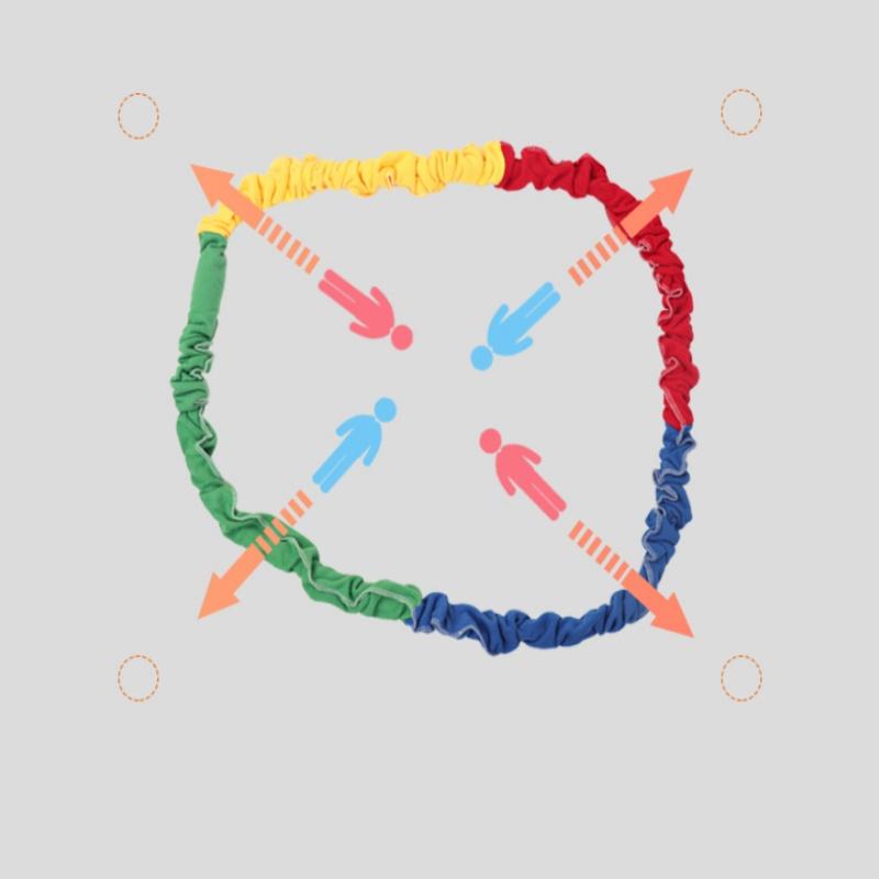 Outdoor Games Team Building Develop Sport  Entertainment Toys Children Elasticity Rope Circle Running Push for Kids Sensory Rope