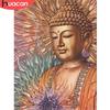 HUACAN Diamond Painting Full Round Rhinestone Diamond Embroidery Cross Stitch Buddha 5D DIY Mosaic Gift Home Decoration