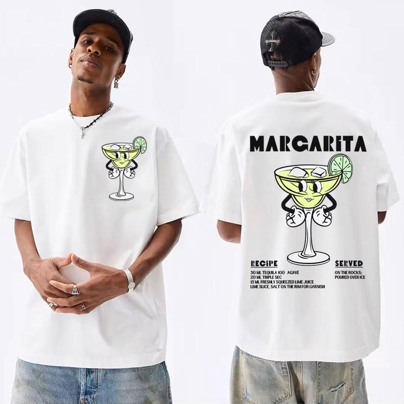 Margarita Meme Tshirt Funny Cocktail Unisex Vintage Cartoon Tee Shirt Men Fashion Aesthetic Summer Pop Art Short Sleeve T Shirt