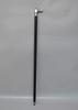 Walking Stick, Wooden Cane, Horse Head Handle, Black and Silver