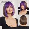 Синтетический парик Боб Белый Блондинка Парик Натуральные парики для женщин Ежедневная вечеринка Хэллоуин Волосы Термостойкое волокно