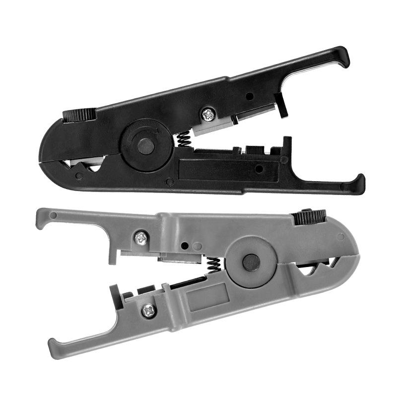 Инструмент для снятия изоляции с сетевого и коаксиального кабеля Ajiman Black/Grey