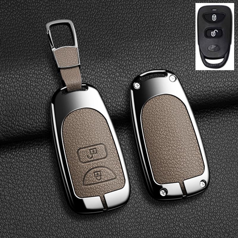 Suitable Car Key Case Cover Holder For Hyundai Kia Tucson Sonata Santa FE Carens 2/3buttons Remote Key Protective Accessories