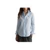Polo Ralph Lauren Long Sleeve Shirt With Logo Women Shirts Blue WMPOSHTNDO20936-400