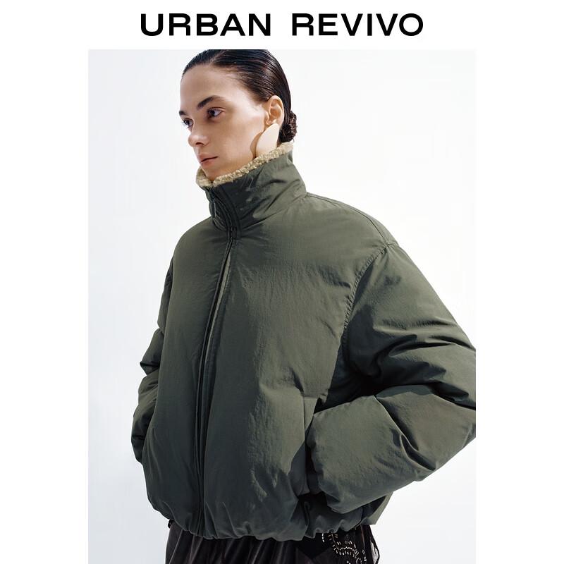 UR Women's Oversized Patchwork Lapel Down Jacket