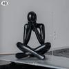 1/4PCS Nordic Light Luxury Style Abstract Figure Home Decoration Ornaments  Sitting Posture Statue Crafts Desktop Decor Artworks