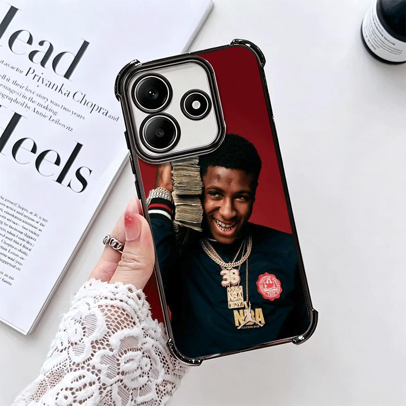 Покрытие для телефона с изображением рэпера YoungBoy Для Xiaomi Redmi Note 14 15 Pro Plus 13 12 11 11S 11T 10 9S 9 5G Противоударный чехол с подушкой безопасности