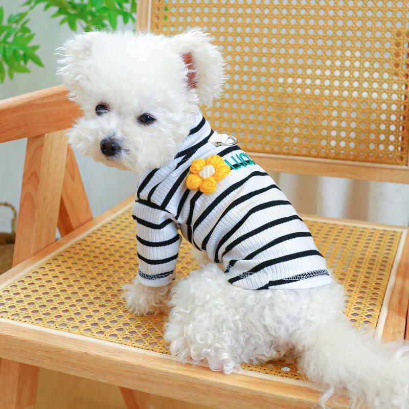 Pet Clothes Small Dogs Cats Fall Winter Soft Homewear Base Shirts Teddy Bichon