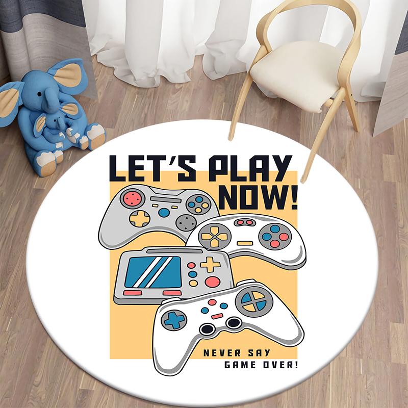 Детский ковер для мальчиков и девочек, коврик для ванной, гостиной, домашнего декора, ковер, игровой круглый ковер, игровой контроллер, детский игровой ковер