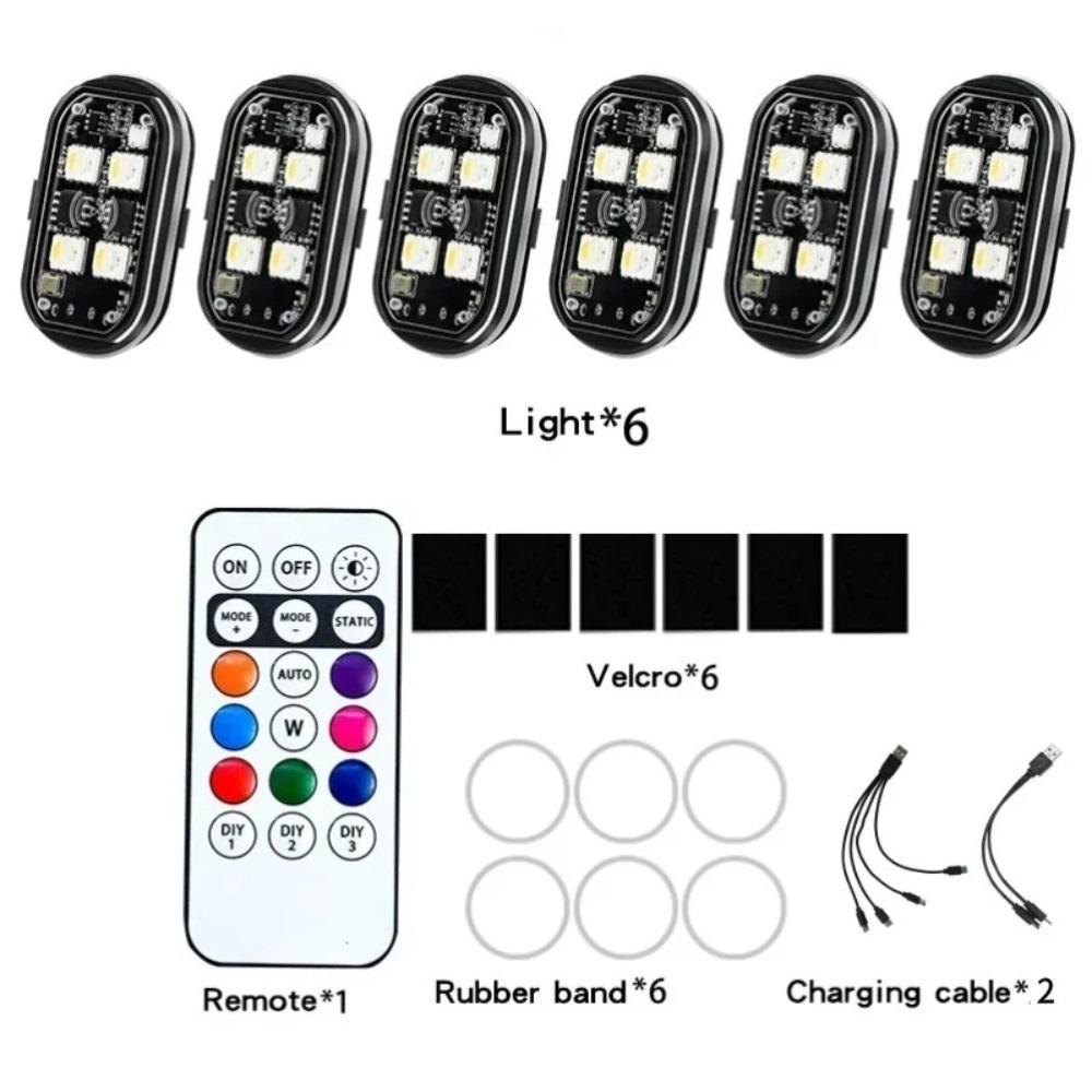 Беспроводные светодиодные стробоскопы с дистанционным управлением RGB мигающая лампа предупреждающие огни для предотвращения столкновений задний фонарь для вертолета велосипеда автомобиля мотоцикла