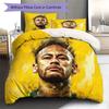 Neymar Pattern Bedding,Quilt Set Quilt Cover Pillowcase Home Birthday Gift(1 * duvet cover + 2 * pillowcase, without core)