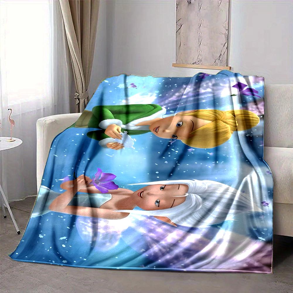 1Pc Fairy Friends Flight Flannel Blanket, Soft And Comfortable, Casual Warm, Camping Travel, Christmas, Halloween Xmas Gift Es112
